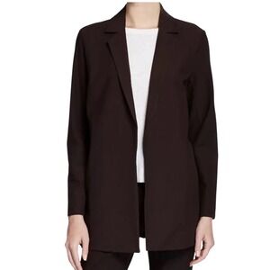 Eileen Fisher Notch Collar Washable Crepe Open Jacket Blazer NWOT $298